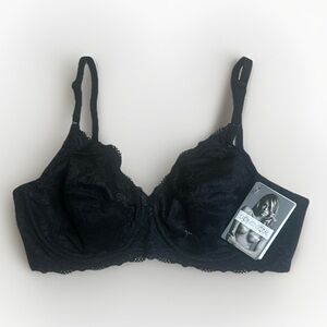 NWT Dominique Classic Black Lace Bra sz 36C